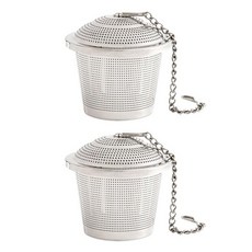 HIC Kitchen Brew In Mug 티 인퓨저 18 8 스테인리스 스틸 118.4g 4온스 용량 262521, Small Barrel, Set/2
