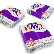 FIMO 소프트 폴리머 오븐 모델링 점토 가장 있는 색상 57g 3개 세트 검정 2976917, FIMO 소프트 폴리머 오븐 모델링 클레이 - 가장 인, 자두