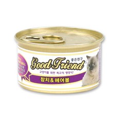 굿프렌드 고양이 간식캔, 굿프랜드 캔 참치헤어볼 85g, 85g, 24개