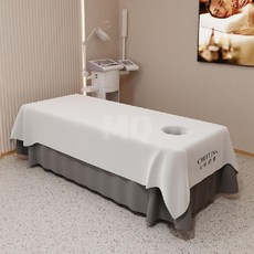 美容牀單 按摩加大隔髒巾 美容院專用, 舒柔棉牀單白色,140*240cm【不帶洞】
