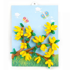 플레이콘 봄꽃액자만들기 개나리, 단품, 1개