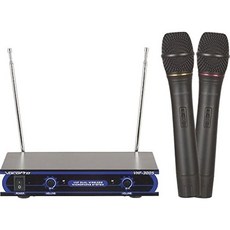 VocoPro VHF-3005 듀얼 채널 VHF 무선 마이크 시스템 21.00 x 23.00, 보코프로 VHF-3005 듀얼 채널 VHF 무선 마이크