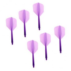 shangren 2-3pack 6 개 투명 2BA 스레드 다트 샤프트 및 다트 플라이트 연결, 2개, ABS, 보라색