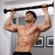 픽센트 튼튼한 미끄럼방지 턱걸이바, 블랙