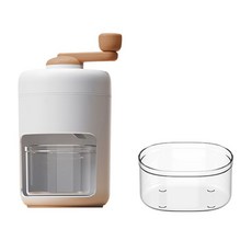 가정어린이집 여름철 간식만들기용 미니 빙수기 형제있는집 여름디저트용 홈카페용, 1세트, 본품+얼음틀set, 화이트브라운