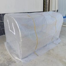 길냥이 쉘터 길고양이 급식소 온실 비닐 원예 천막 보온, 1개, 화이트 둥근 지붕 200 100x110cm A