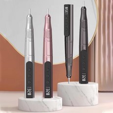 셀프 네일드릴 무선 네일 드릴 머신 전문 충전식 전기 파일 아크릴 젤 매니큐어 페디큐어 키트 35 000rpm, Pink, 1개