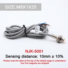 CLOWEIT NC 센서 근접 M12 PNP 마그네틱 24V NJK 효과 M8 NO M18 NPN, Bipolar induction, NPN NO, NJK-5001