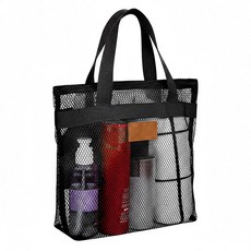 LIQWEI메시샤워캐디백1개 지퍼가달린빠른건조걸이식샤워캐디백 대학기숙사 체육관 요가 수영장 여행용블랙휴대용세면도구가방124390, LIQWEI메시샤워캐디백1개,지퍼가달린빠른건조걸이식샤워