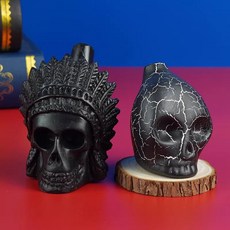 호루라기 데스휘슬 해골 무광택 오카리나 인디언, 1개, 기본 색상