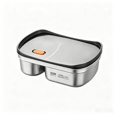 OCODE 1500ML 雙格不鏽鋼飯盒, 【304/單層】雙格1500ML, 1個