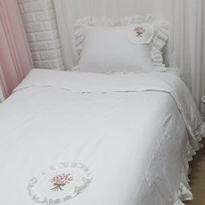 안나홈 워싱 광목 부케 홑겹이불 커버 SS/Q