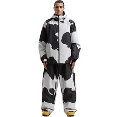 GSOU SNOW 스키 수트 남성용 스노우보드 재킷 및 바지 세트 배기 스노우 투피스 의상 방수 단열 여성용 겨울 스포츠용 소 M