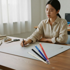 원단 재단 펜 지워지는 재봉용 다림질 수선용 열펜 초크 마카 핸드메이드 재봉선 재단용 공예용 패브릭, 4-열펜-흰색