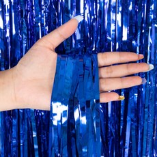 파리스 데코 수술 파티커튼, 4개, 메탈릭블루