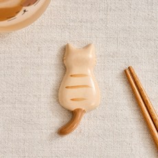 모던하우스 우리집뚱냥이 뒤태수저받침 치즈냥 NK2326052, 1개