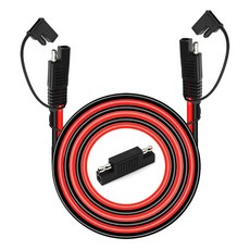 아이낙스콜 SAE 연장 케이블 12 AWG 15FT SAE에서 SAE 퀵 디스커넥트 와이어 전력 연장 케이블 태양 전지 배터리 자동차 RV 오토바이 자동차 트랙터용 SAE 극성, 10FT