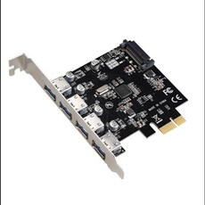 칩 프레스코 FL1100 USB 3.0 PCI-E 확장 카드 어댑터 PCI-E USB 3.0 4 포트 허브 컨트롤러 카드 윈도우 비스타 PC 노트북용, [01] 옵션1, 1개