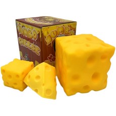 치즈 슬랑이 대형 말랑이 슬라임, 작은 사각+삼각 치즈