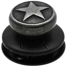LOXX 德製 吉他 貝斯 安全背帶釦 黑色五芒星 LOXX-E-STAR-BLK, 1個