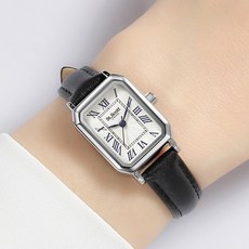 [세인트스코트] 브렌타 레더 워치 - 실버블랙 + 쇼핑백 / ST5088SWBK