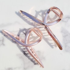 NOID-B 玫瑰金鯊魚夾 12cm 2件組