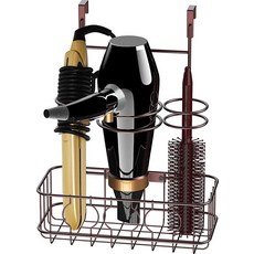 캐비닛 도어/벽 마운트 헤어 드라이어 및 스타일링 도구 정리함 보관함 브론즈 129011