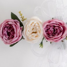 피오니커튼철재집게 22cm 조화 인테리어, 1개, 크림라벤더