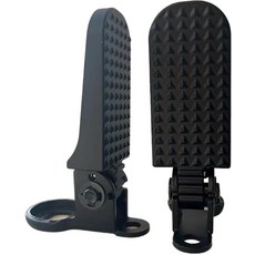 테일클 1쌍 자전거 뒷 페달 미니 접이식 페그 8mm 알루미늄 합금 미끄럼 방지 발판 산악 E-자전거용 퀵 릴리스 페달블랙 및 실버, Black