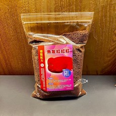 魚友水族 紅紅紅增豔飼料 天然蝦紅素南極蝦觀賞魚飼料, 1個, 小粒,500g