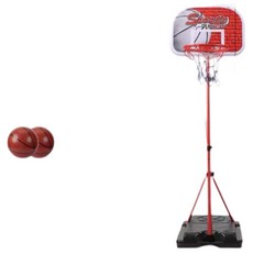 兒童籃球架 投籃立式 可移動 可伸縮 室內戶外 青少年籃球架, 1個, 升級方底座1.7米+2球【加大加固】