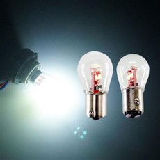 12V용 양면6발 LED램프 화이트 싱글전구 더블전구, 1개