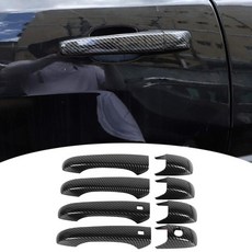 亮面 碳纖維紋 智能款 外拉手 外把手 保護蓋 覆蓋式黏貼 適用 11-22 Grand Cherokee Durang