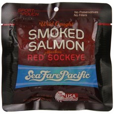 씨 페어 퍼시픽 자연산 훈제 홍연어 스포츠 파우치 3온스 Sea Fare Pacific Wild Caught Smoked Sockeye Salmon Sport Pouch 3, 1개