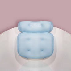 Anmusi 욕조 베개 목욕 머리 베개 허리 베개 목욕 미끄럼 방지 목 베개 허리 욕조 누워 받침 쿠션, 파란색, 1개