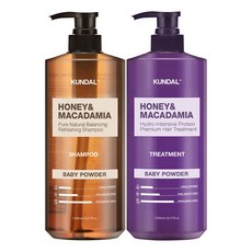 쿤달 네이처 샴푸+트리트먼트 1058ml 세트 베이비파우더, 1개