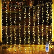 有感選物 台灣現貨 仿真藤蔓窗簾燈串 背景佈置 裝飾燈 聖誕佈置, 1個, 楓葉長青綠藤3米*10米-USB款