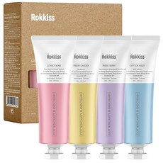 록키스 코튼캔디 핸드크림 러블리로즈 50g + 프레쉬가든 50g + 프레쉬베리 50g + 코튼밀키 50g, 1개