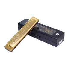 TOMBO 複音口琴 No 1921 超特級 21孔 日式雕花鍍金蓋板 150周年紀念琴, 1個, C
