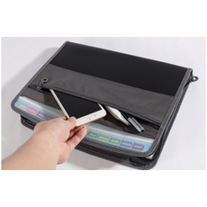 뚱보 13칸 생활방수 지퍼형 아코디언 파일, 1개, 화이트 아코디언파일