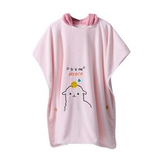 캔디몰 아동용 알파카 병아리 극세사 비치 웨어 가운 SNC-002