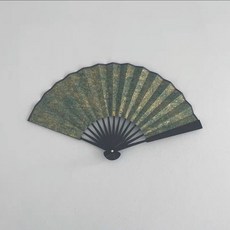 折扇 扇子 綠色六寸迷你小折扇鎏金扇古風漢服僊氣旂袍書法手寫diy拍照扇子, 1個, 【六寸送流蘇】空白扇