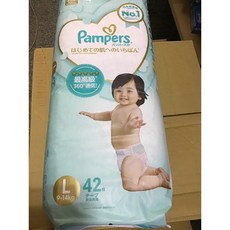 幫寶適日本進口一級幫嬰兒纸尿布L號42片, 1個, 一級幫L42片尿布效期脫落包裝破損