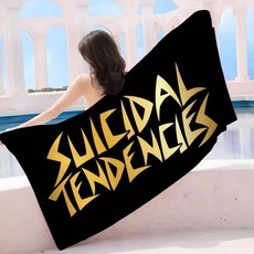 헤비 록 밴드 담요 비치 타월 대형 프린팅 초흡 풀