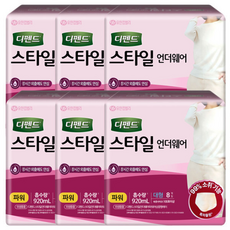 디펜드스타일언더웨어 여성용 파워 대형 8P 6팩, 8개입, 6세트