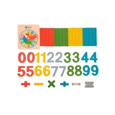 어린이집 시계 연산 학습 안전한 원목교구 가성비 산수시간 사고력발달 수학교구 추천, 1개