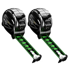 측정 테이프 2개 32.8피트 자가 잠금 방수 목공 도구 형광 양면, 01 2pc