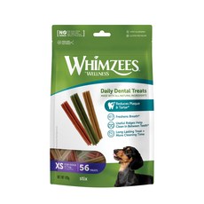 WHIMZEES 唯潔 純素潔牙骨 狗狗口腔清潔棒 減少牙菌斑口臭 無穀低敏配方, 420g, 1個, 六角長條型XS