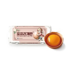 포프리 무항생제 식물성 곡물사료 급이 동물 복지 계란, 10구, 1개
