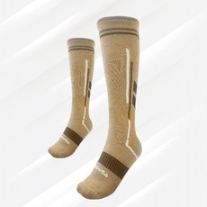 美麗諾膝下羊毛襪 極致速乾登山滑雪保暖厚襪, 1個, 燕麥棕-單雙,L(26-30cm)